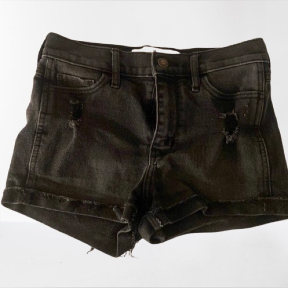 Hollister black jean shorts
